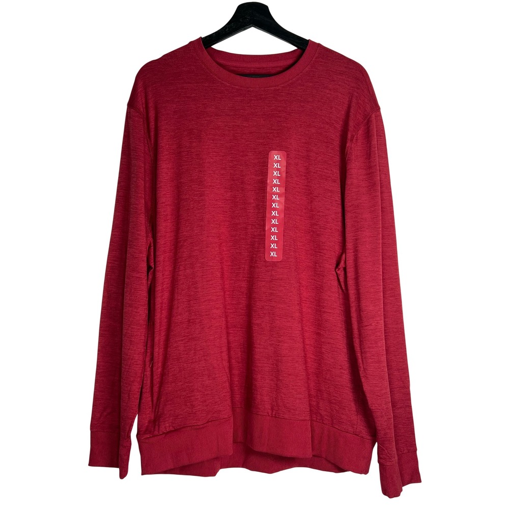 Members Mark Mens Favorite Soft Pullover Burgundy XL MM25549 Long Sleeve Shirt